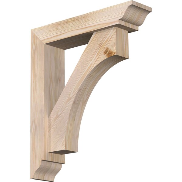 Ekena Millwork Westlake Traditional Smooth Bracket w/ Offset Brace, Douglas Fir, 5 1/2"W x 24"D x 28"H BKT0604X24X28WTL01SDF - main